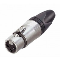 Neutrik 	NC3FXX XLR Konektors 3 pin Female Nickel korpuss